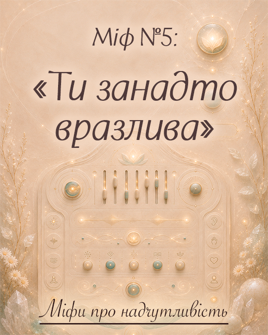 Міф №5: «Ти занадто вразлива»